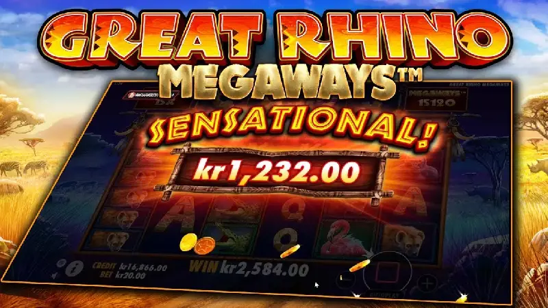 สล็อตแรดป่าหนึ่งในเกมระดับตำนาน Great Rhino Megaways ที่พิสูจน์แล้วว่าทำเงินได้จริง